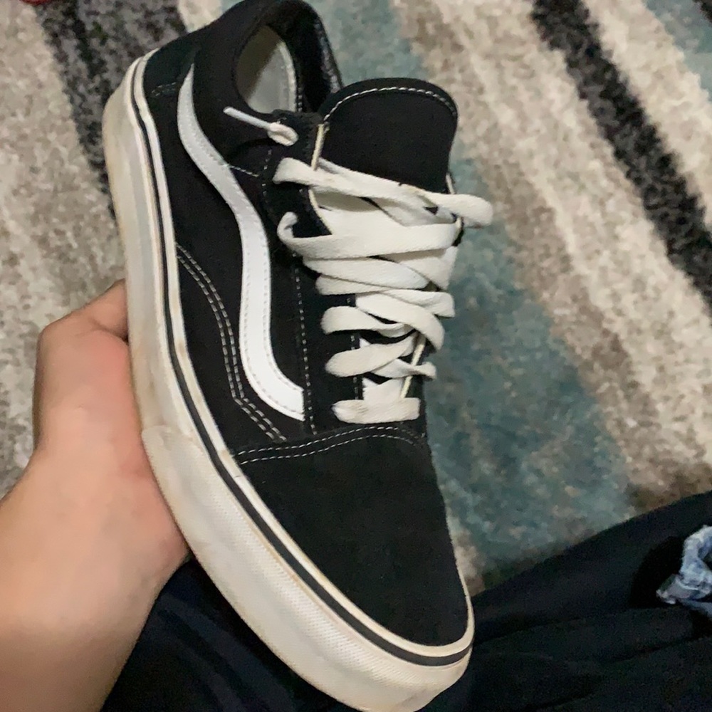 Black and white vans